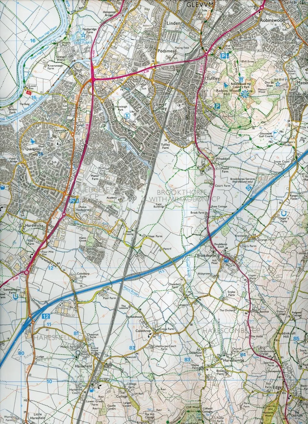 Bild: 9780319243725 | Gloucester, Cheltenham and Stroud | Ordnance Survey | (Land-)Karte