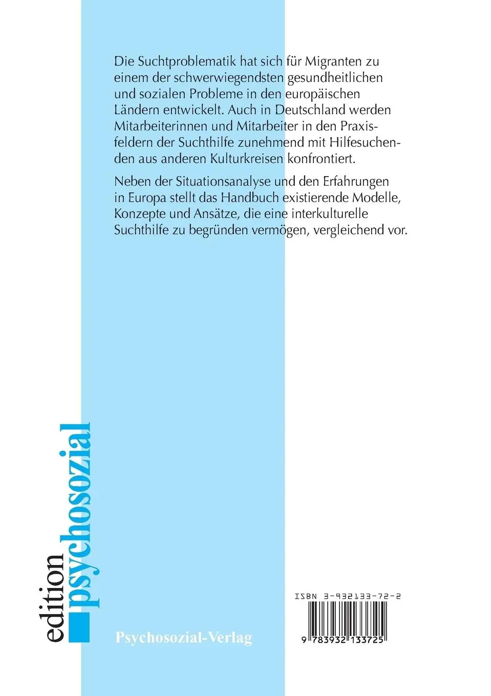 Rückseite: 9783932133725 | Handbuch interkulturelle Suchthilfe | Ramazan Salman (u. a.) | Buch