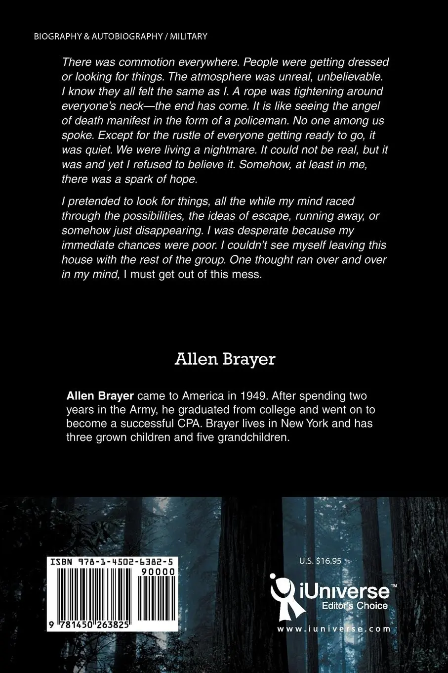 Rückseite: 9781450263825 | Hiding in Death's Shadow | Allen Brayer | Taschenbuch | Englisch