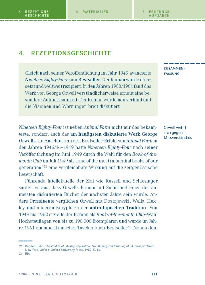 Bild: 9783129303825 | 1984 - Nineteen Eighty-Four von George Orwell | George Orwell | Buch