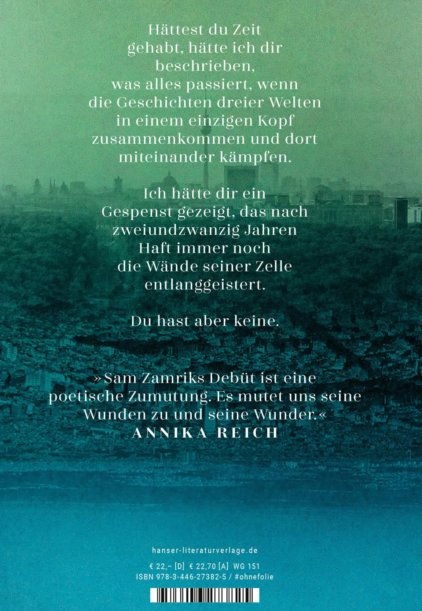 Bild: 9783446273825 | Ich bin nicht | Gedichte | Sam Zamrik | Buch | 136 S. | Deutsch | 2022