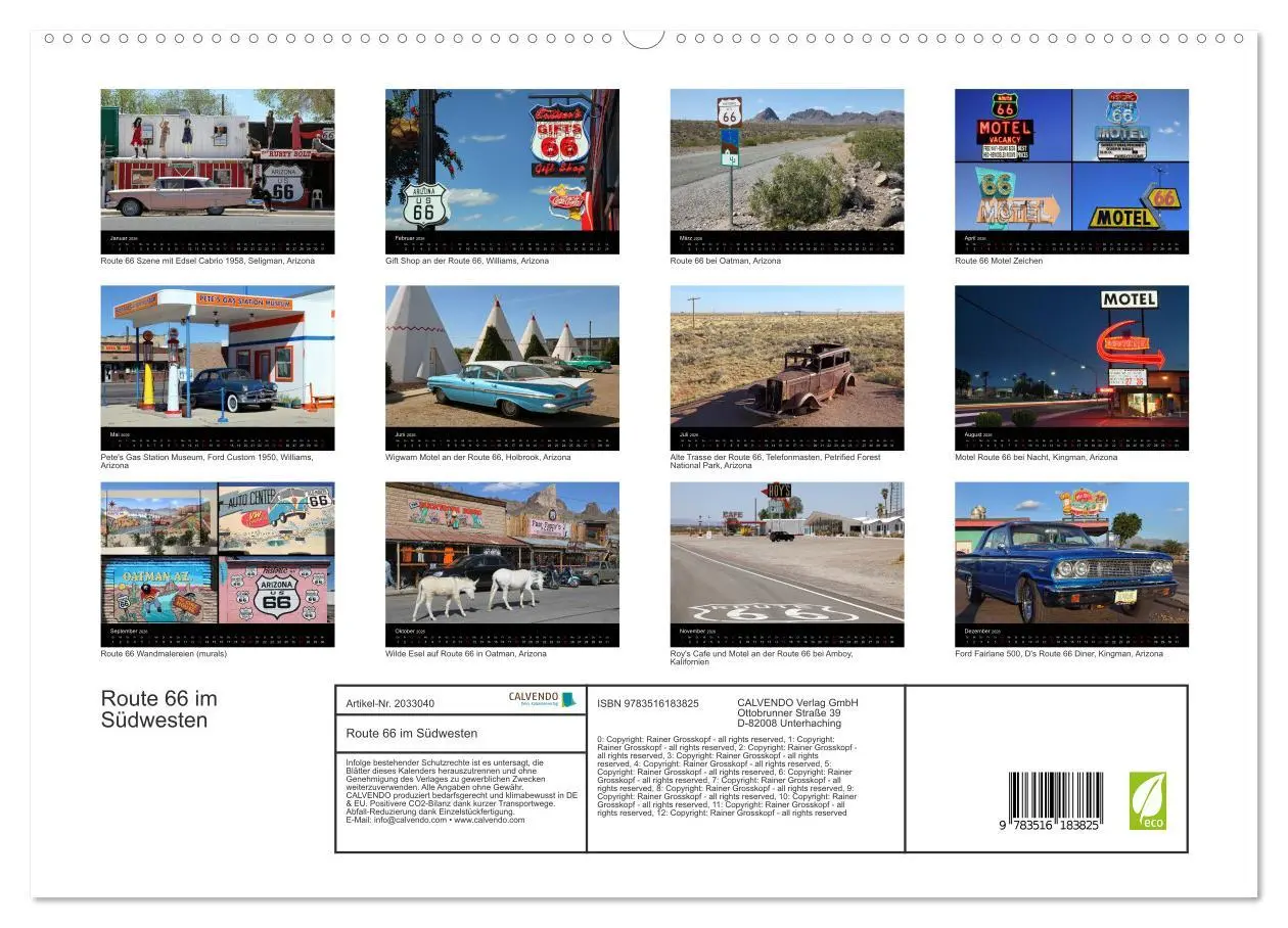 Bild: 9783516183825 | Route 66 im Südwesten (hochwertiger Premium Wandkalender 2026 DIN...