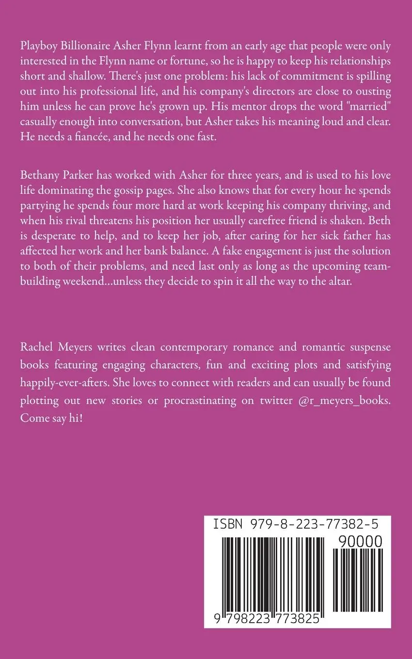 Rückseite: 9798223773825 | The Billionaire's Fake Fiancee | Rachel Meyers | Taschenbuch | 2018