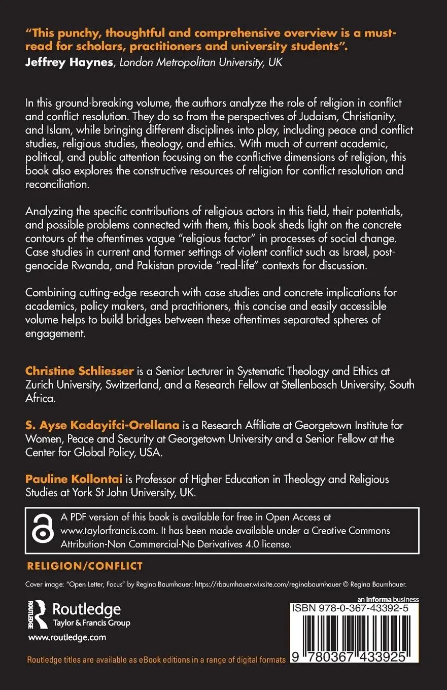Rückseite: 9780367433925 | On the Significance of Religion in Conflict and Conflict Resolution
