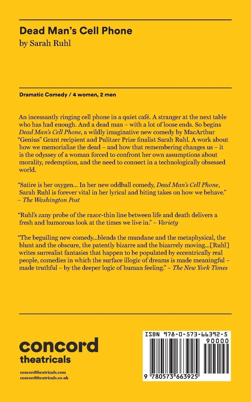 Rückseite: 9780573663925 | Dead Man's Cell Phone | Sarah Playwright Ruhl | Taschenbuch | Englisch