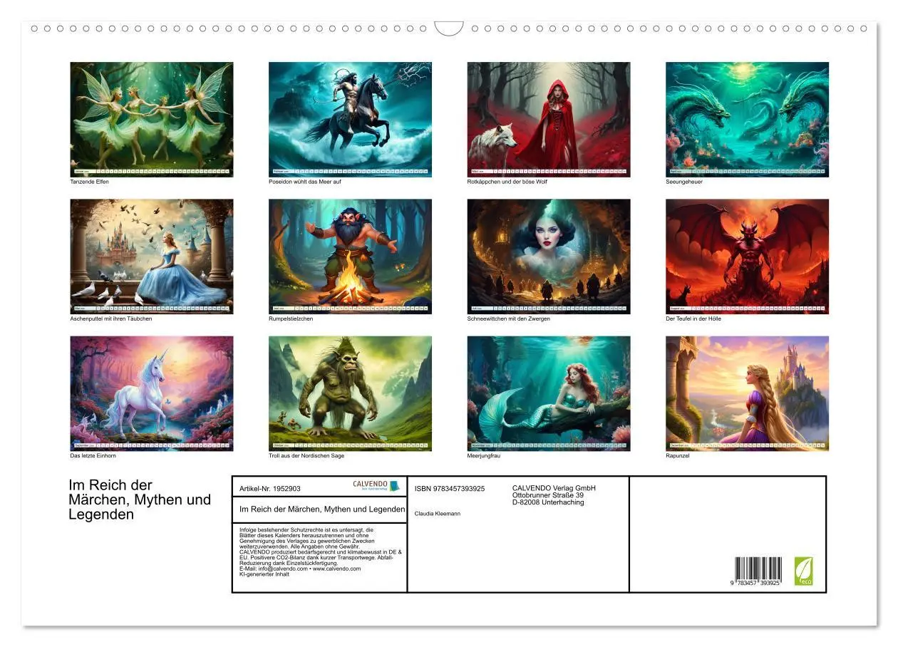 Bild: 9783457393925 | Im Reich der Märchen, Mythen und Legenden (Wandkalender 2026 DIN A2...