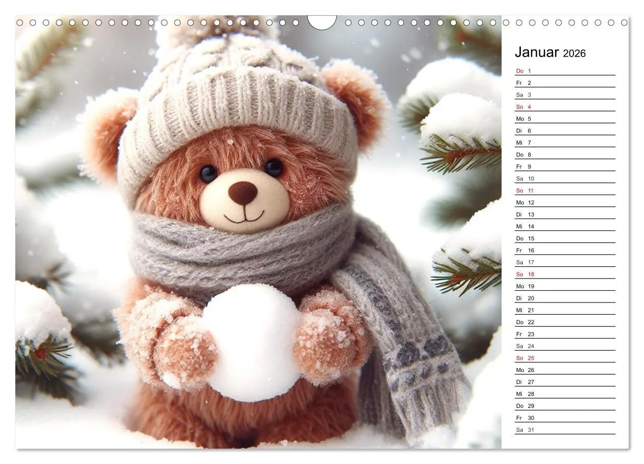 Bild: 9783457463925 | Teddys - Die Jahresreise der KI-Teddybären (Wandkalender 2026 DIN...