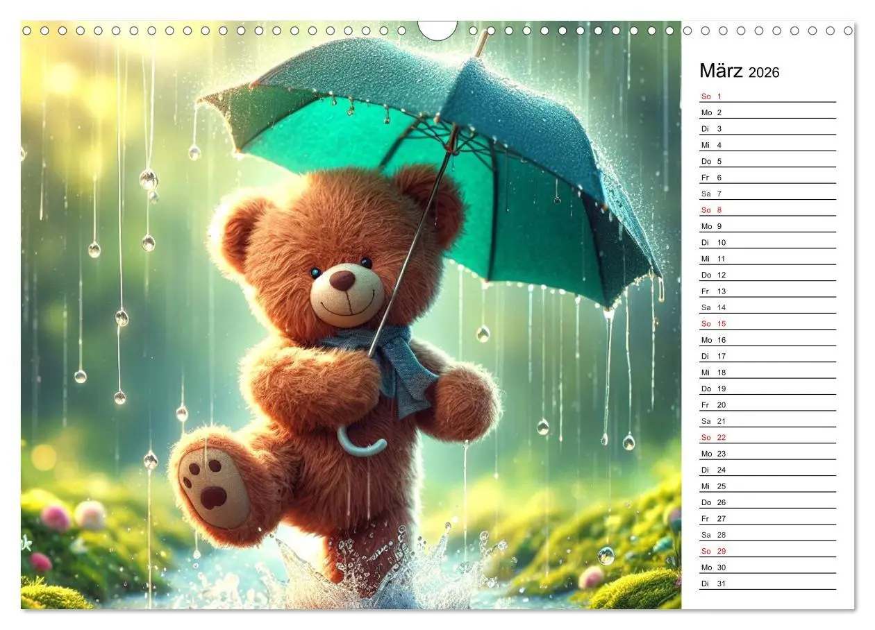 Bild: 9783457463925 | Teddys - Die Jahresreise der KI-Teddybären (Wandkalender 2026 DIN...