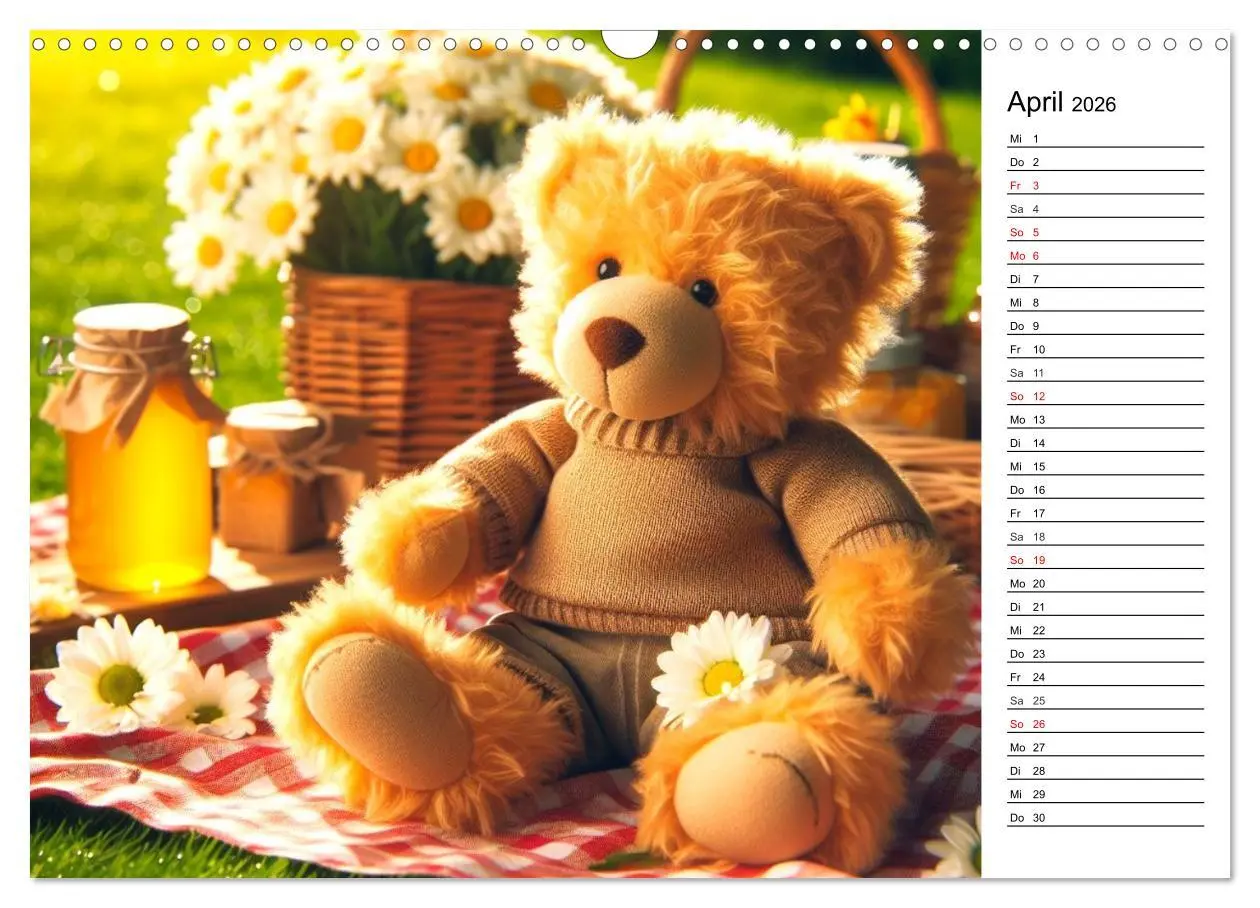 Bild: 9783457463925 | Teddys - Die Jahresreise der KI-Teddybären (Wandkalender 2026 DIN...