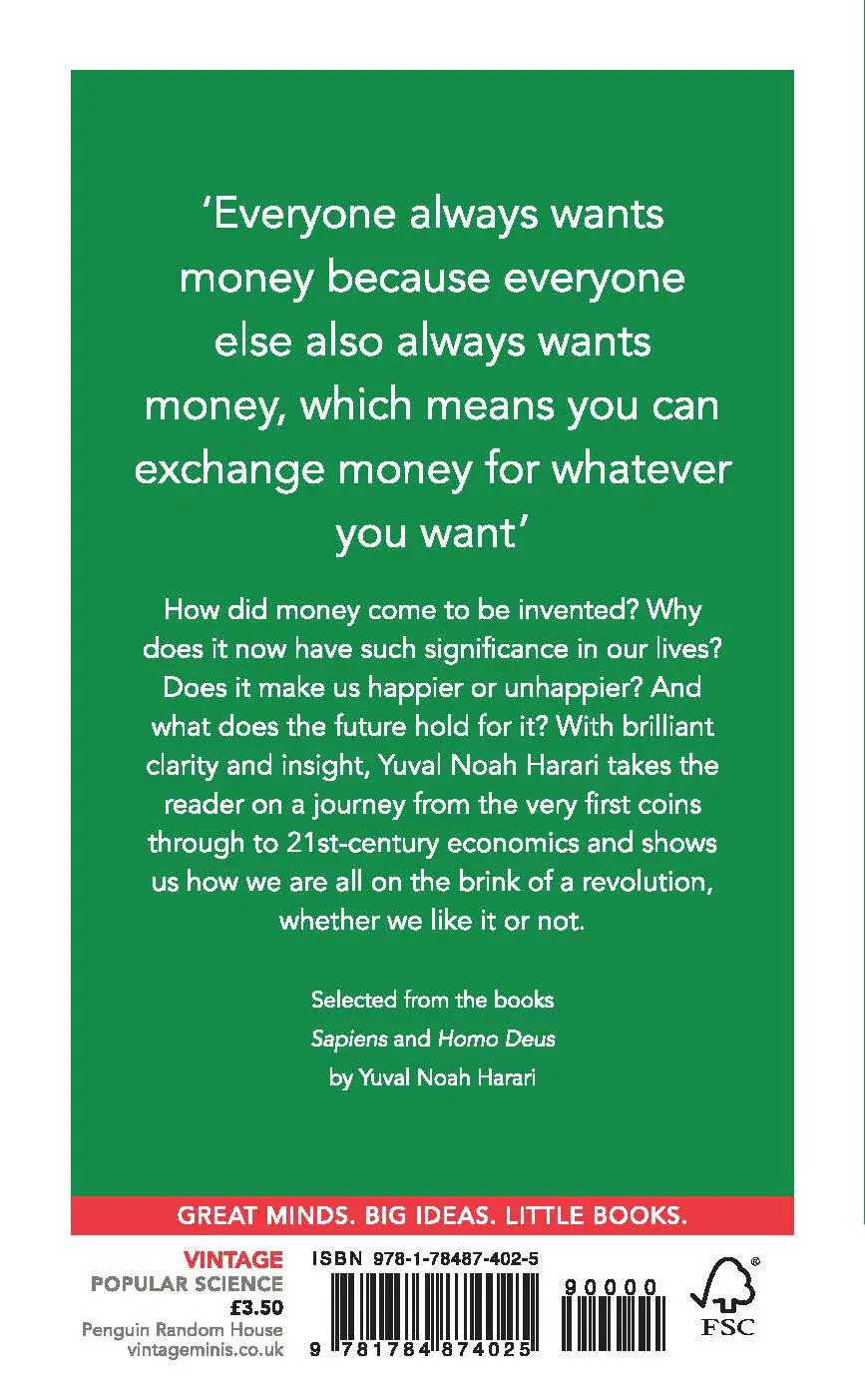 Rückseite: 9781784874025 | Money | Yuval Noah Harari | Taschenbuch | Vintage Classics | 135 S.