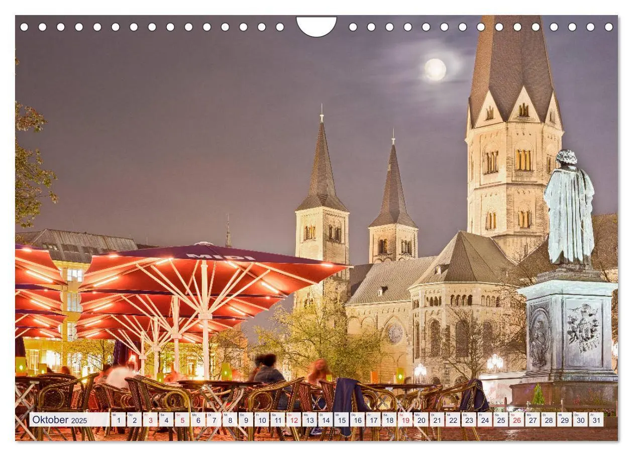 Bild: 9783435264025 | BONN für Nachtschwärmer (Wandkalender 2025 DIN A4 quer), CALVENDO...