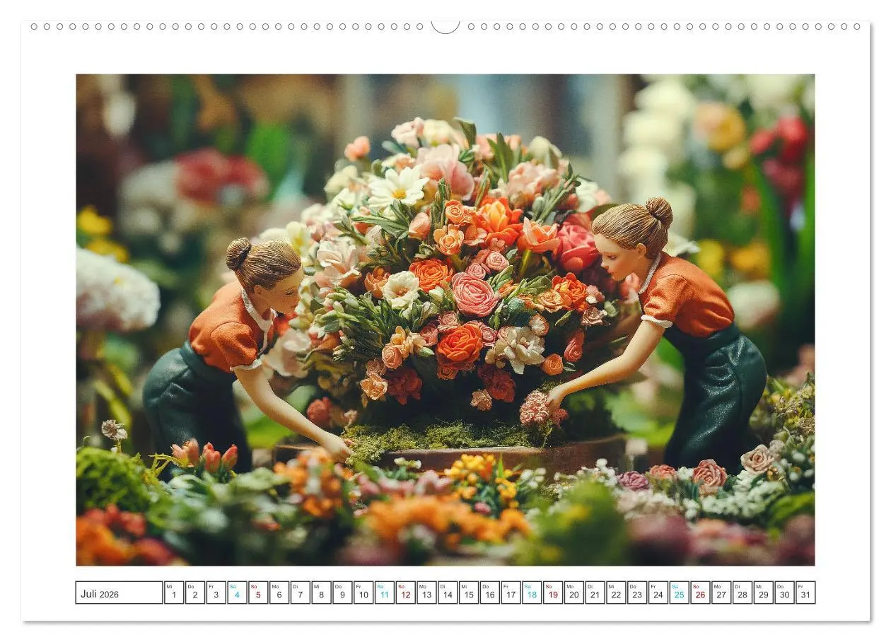 Bild: 9783457284025 | Zauberhafte Miniaturwelt (Wandkalender 2026 DIN A2 quer), CALVENDO...