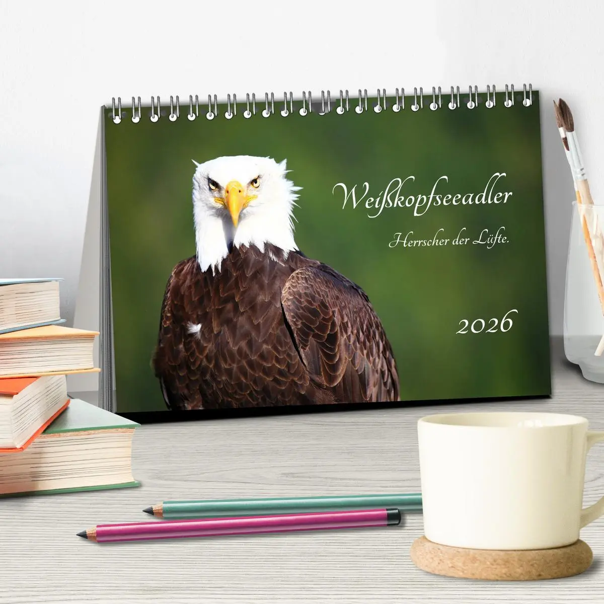 Bild: 9783457734025 | Weißkopfseeadler. Herrscher der Lüfte. 2026 (Tischkalender 2026 DIN...