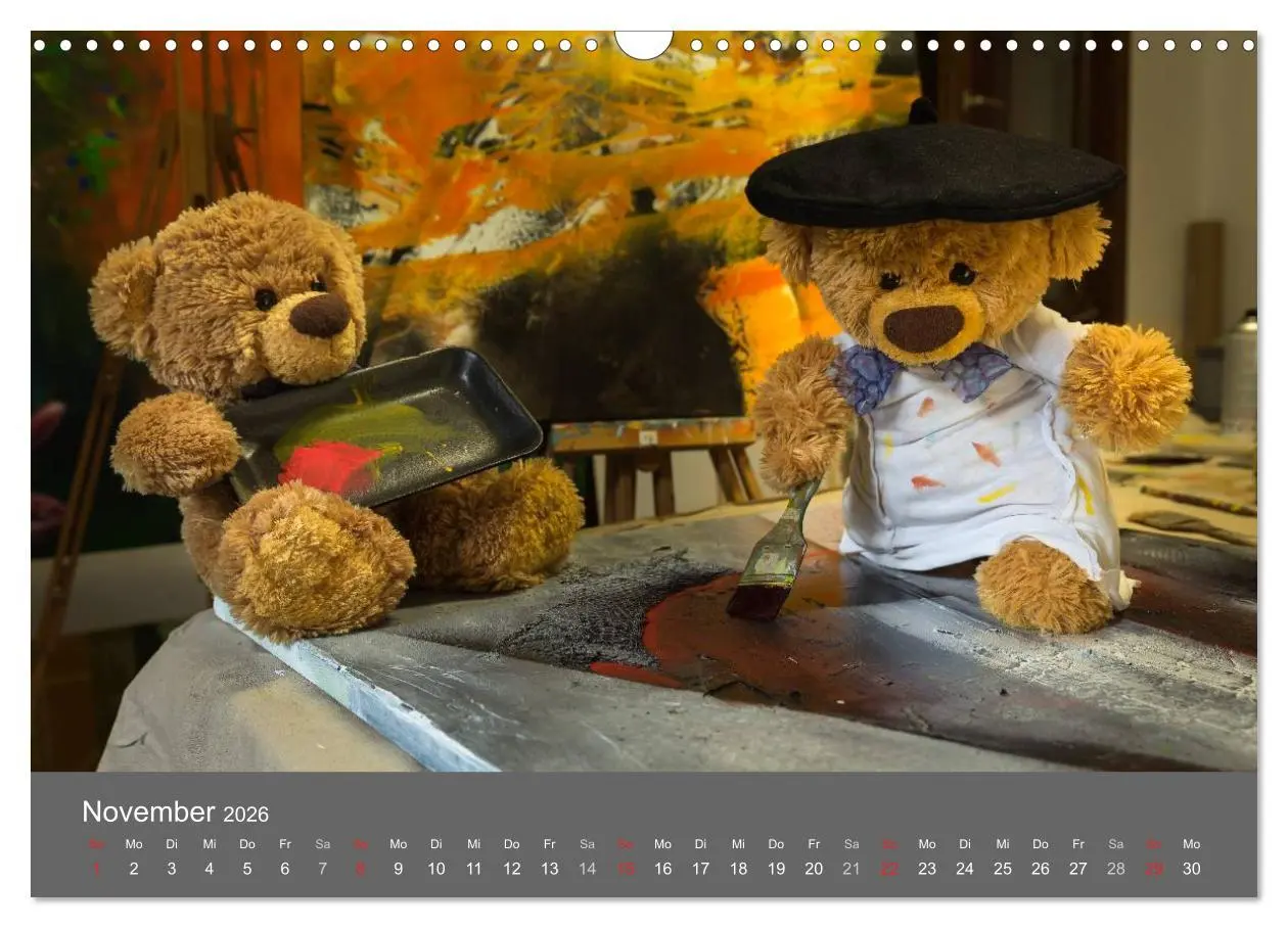 Bild: 9783457974025 | Travelling Teddy 2026 (Wandkalender 2026 DIN A3 quer), CALVENDO...
