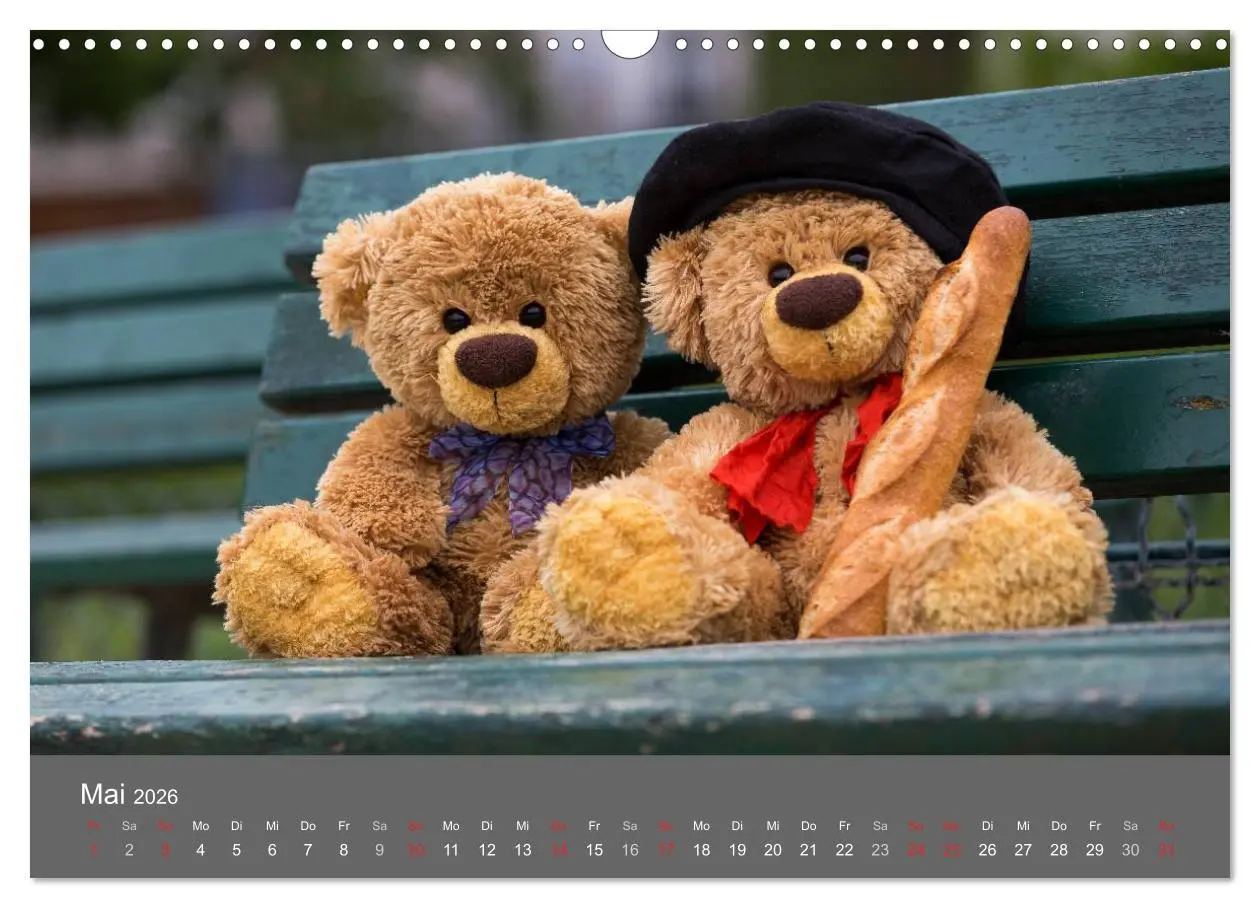 Bild: 9783457974025 | Travelling Teddy 2026 (Wandkalender 2026 DIN A3 quer), CALVENDO...