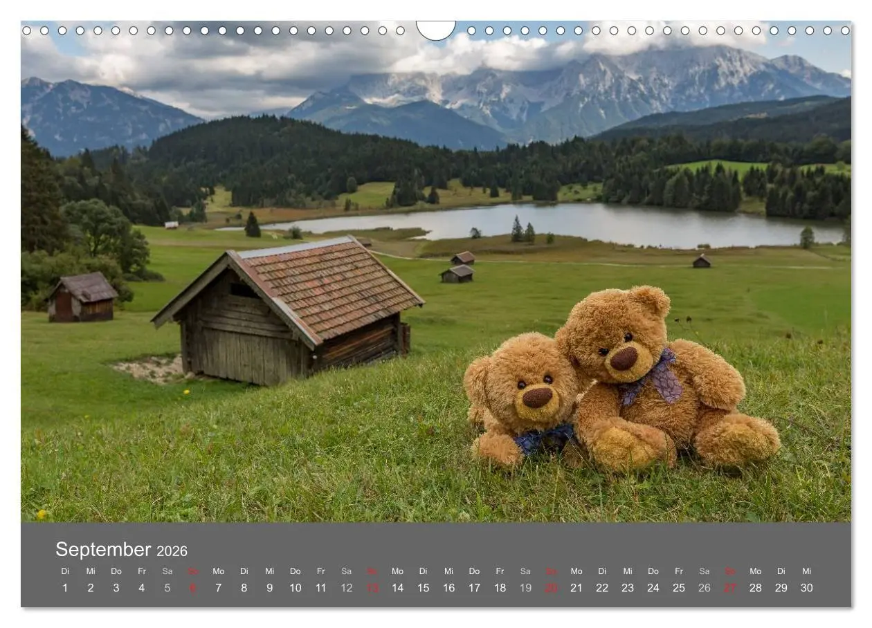 Bild: 9783457974025 | Travelling Teddy 2026 (Wandkalender 2026 DIN A3 quer), CALVENDO...