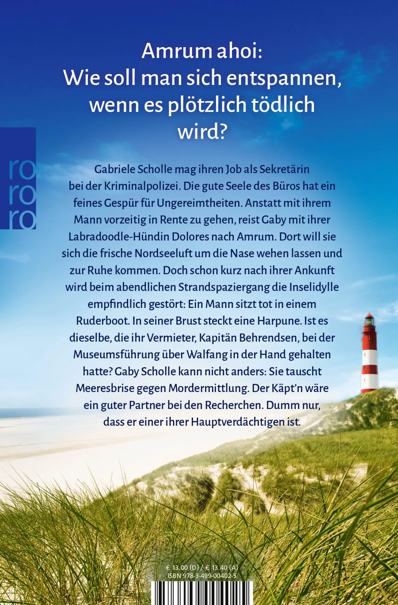 Rückseite: 9783499004025 | Harpunentod: Frau Scholles Gespür für Mord | Ein Amrum-Krimi | Tammen