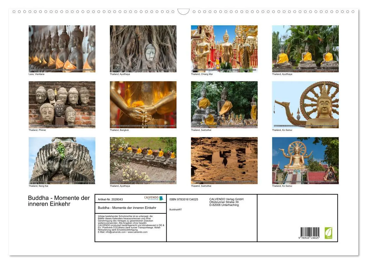 Bild: 9783516134025 | Buddha - Momente der inneren Einkehr (Wandkalender 2026 DIN A2...