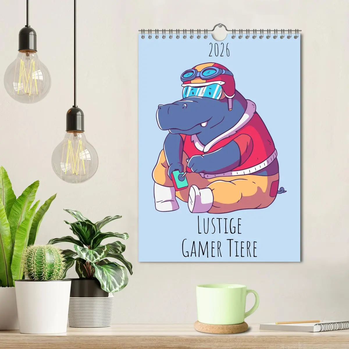 Bild: 9783516294125 | Lustige Gamer Tiere (Wandkalender 2026 DIN A4 hoch), CALVENDO...