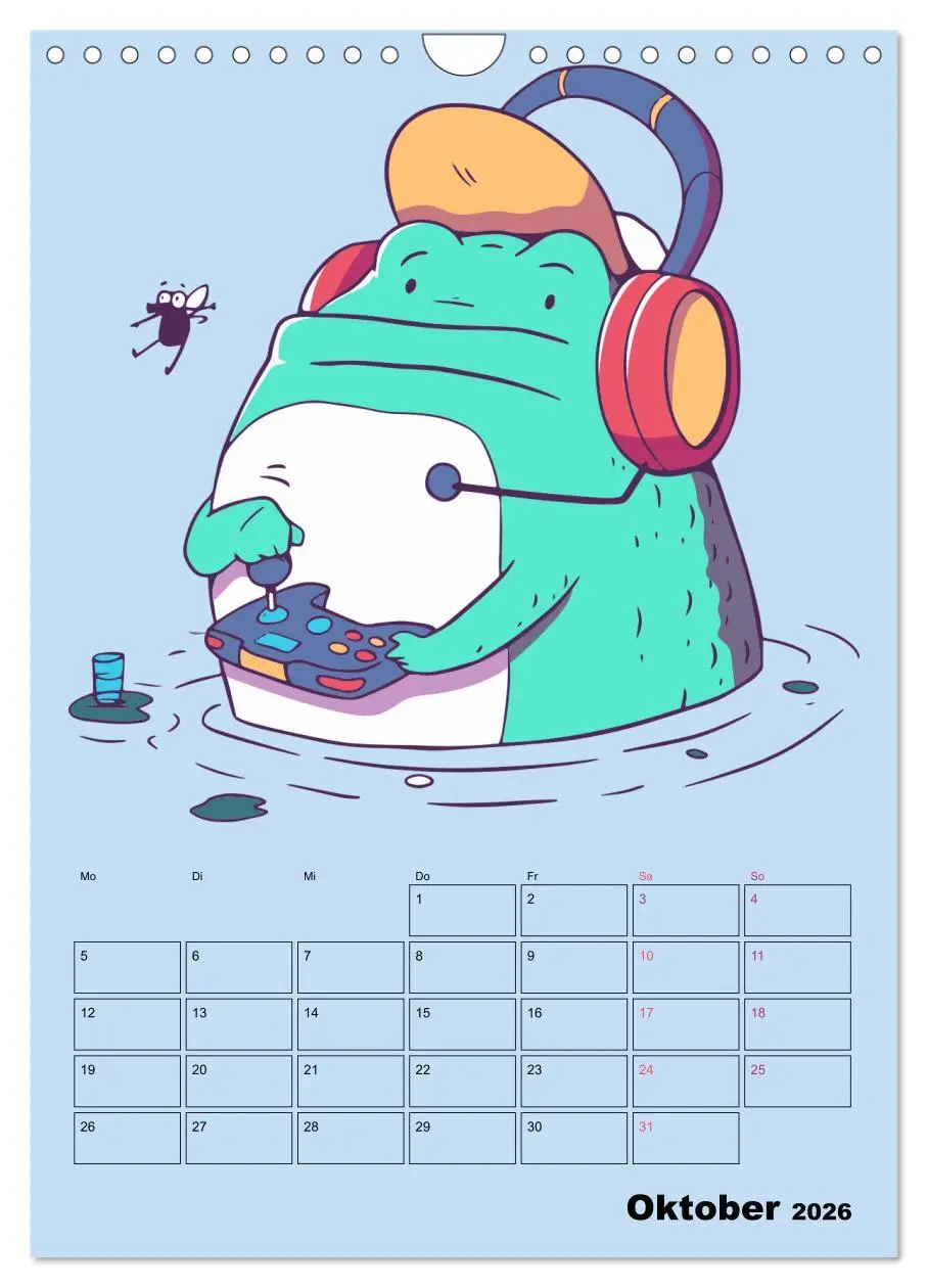 Bild: 9783516294125 | Lustige Gamer Tiere (Wandkalender 2026 DIN A4 hoch), CALVENDO...