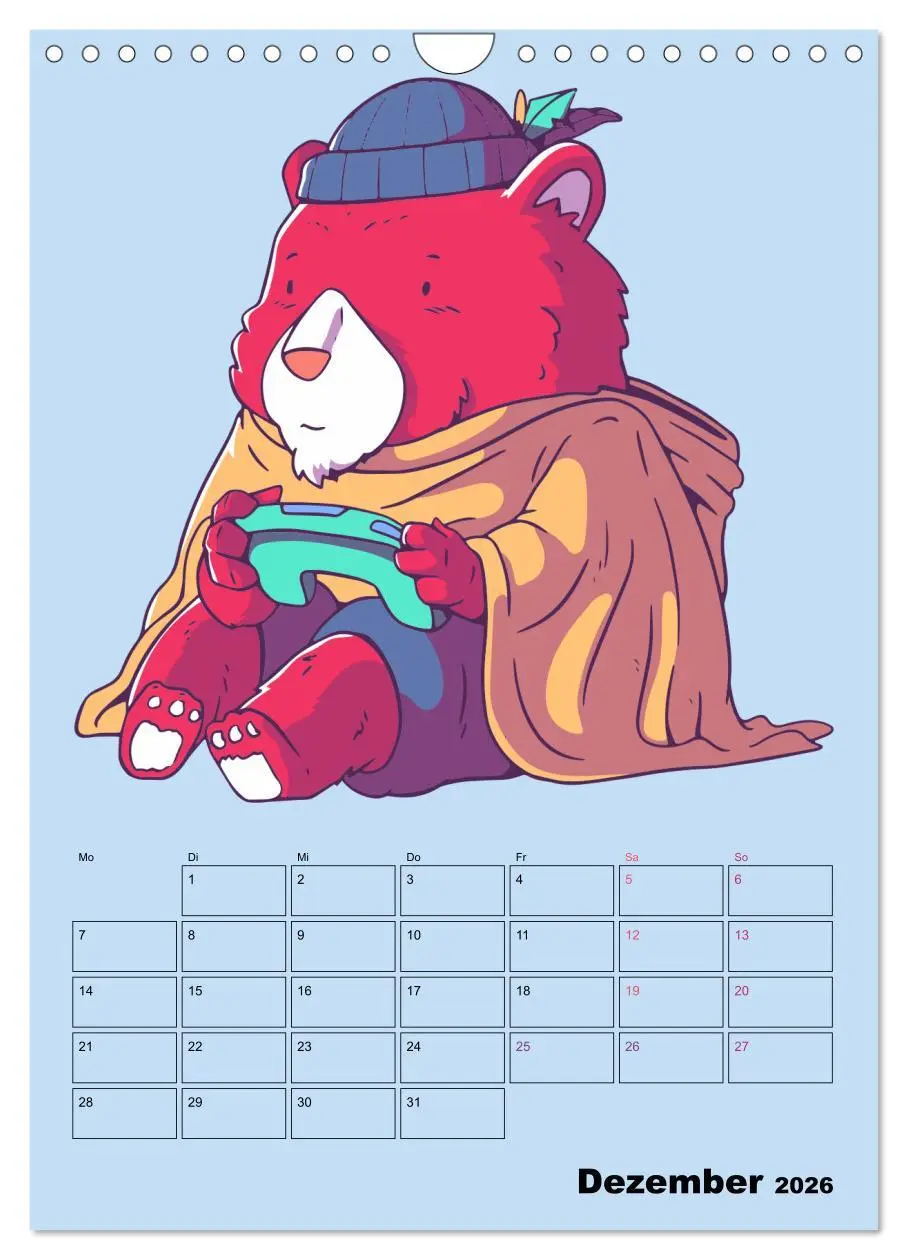Bild: 9783516294125 | Lustige Gamer Tiere (Wandkalender 2026 DIN A4 hoch), CALVENDO...