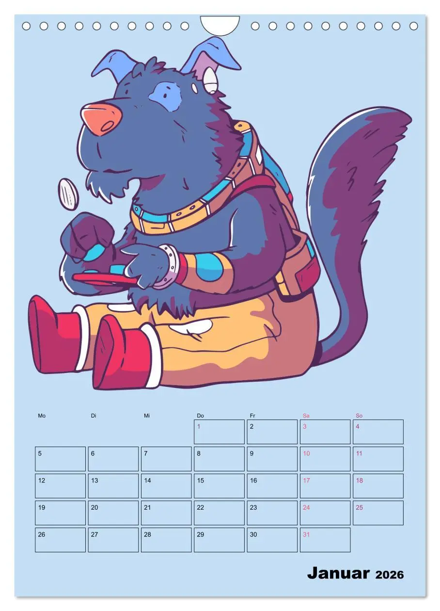 Bild: 9783516294125 | Lustige Gamer Tiere (Wandkalender 2026 DIN A4 hoch), CALVENDO...
