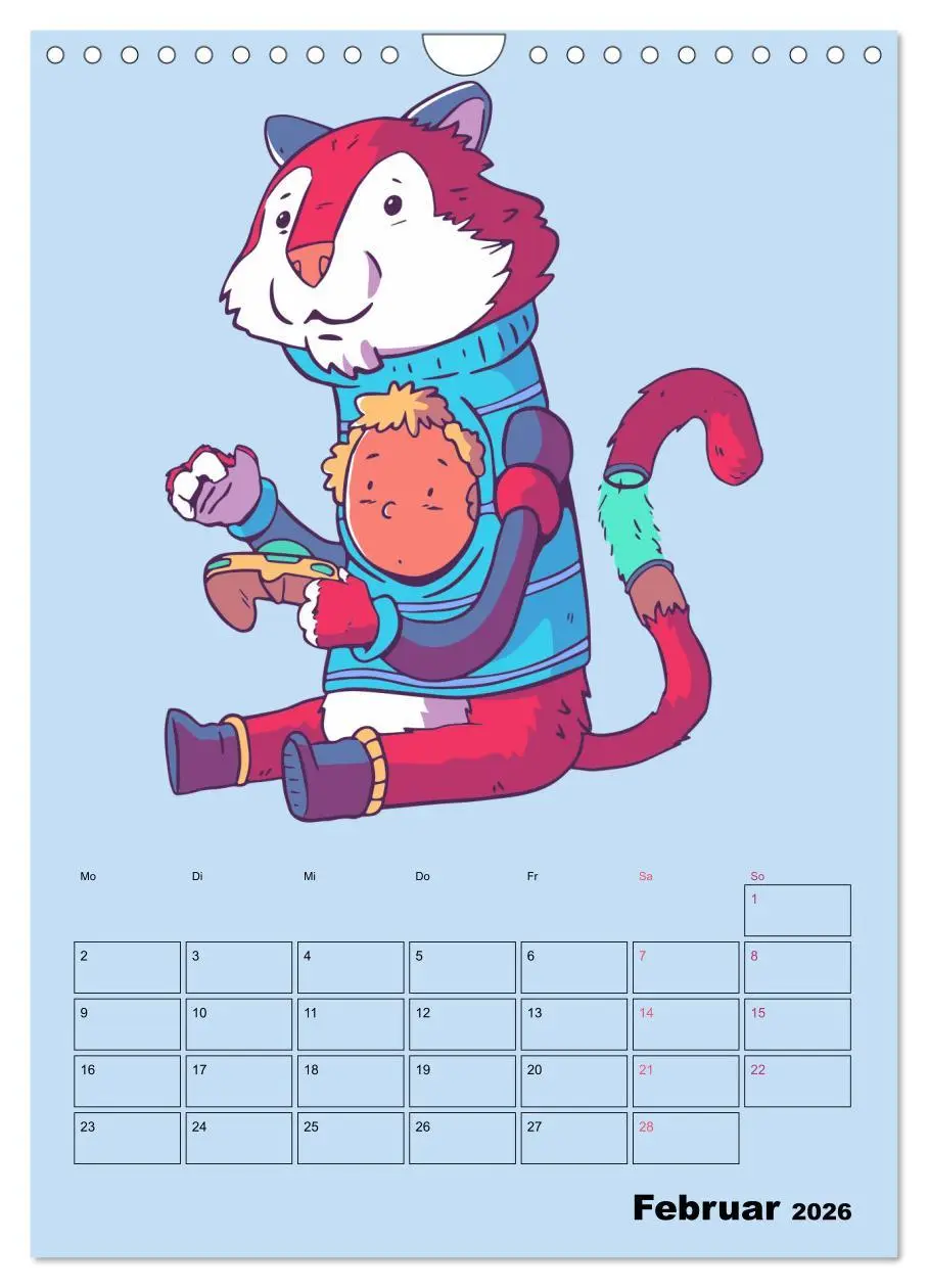Bild: 9783516294125 | Lustige Gamer Tiere (Wandkalender 2026 DIN A4 hoch), CALVENDO...