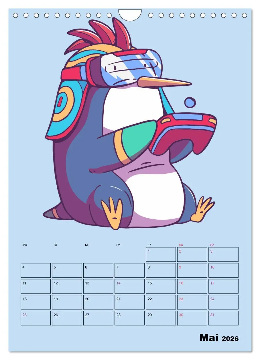 Bild: 9783516294125 | Lustige Gamer Tiere (Wandkalender 2026 DIN A4 hoch), CALVENDO...