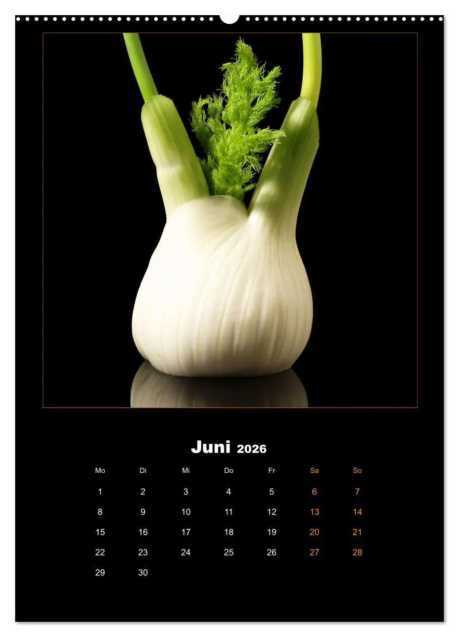Bild: 9783516364125 | Vegan Food Kalender - Obst und Gemüse auf Schwarz (hochwertiger...