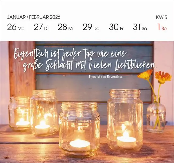 Bild: 9783731884125 | 53 Energie-Impulse für Powerfrauen 2026 | Verlag Korsch | Kalender