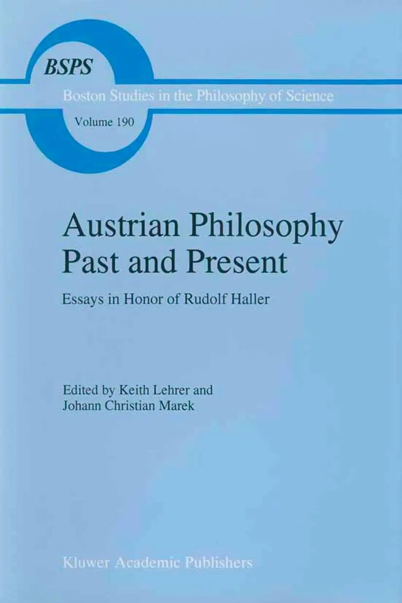 Cover: 9789401064125 | Austrian Philosophy Past and Present | Keith Lehrer (u. a.) | Buch
