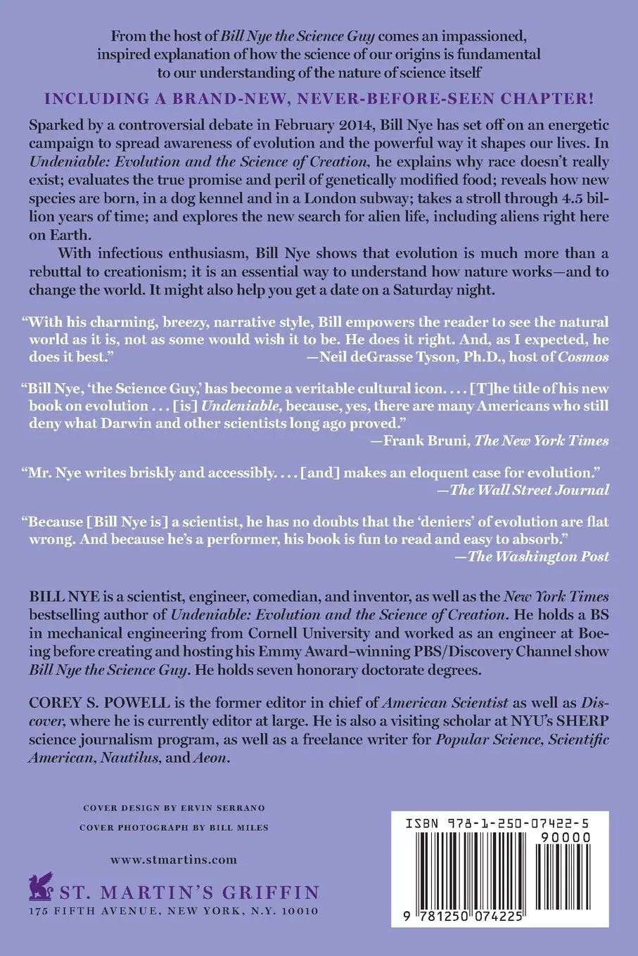 Rückseite: 9781250074225 | Undeniable | Bill Nye | Taschenbuch | Englisch | 2015