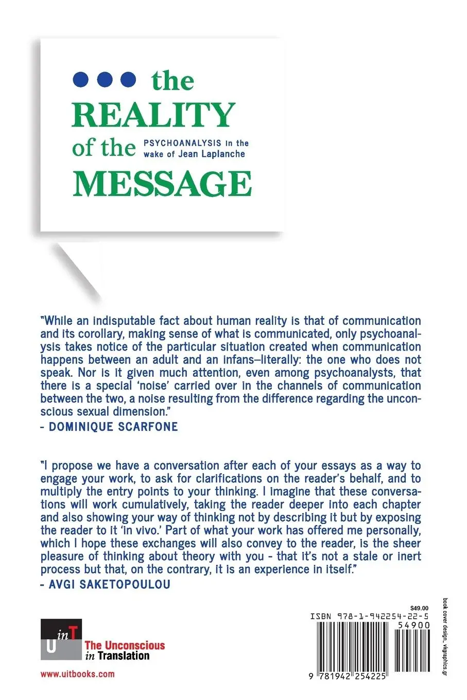 Rückseite: 9781942254225 | The Reality of the Message | Dominique Scarfone | Taschenbuch | 2023