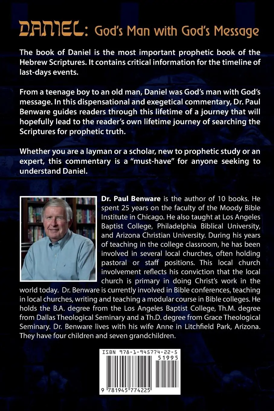 Rückseite: 9781945774225 | Daniel God's Man With God's Message | God's Man With God's Message