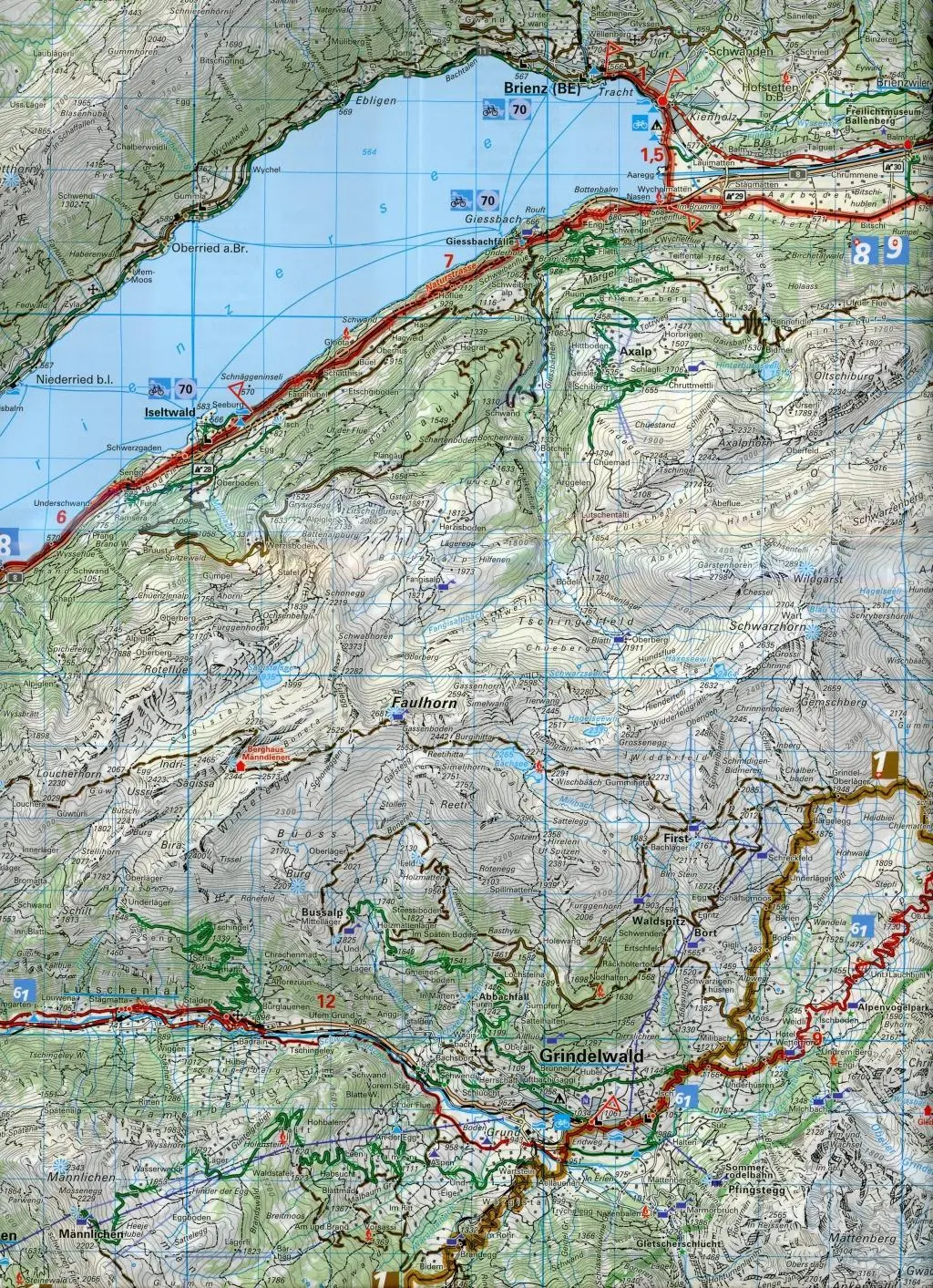 Bild: 9783259024225 | Radwanderkarte Berner Oberland Ost - Goms mit Ortsindex (22) | Deutsch