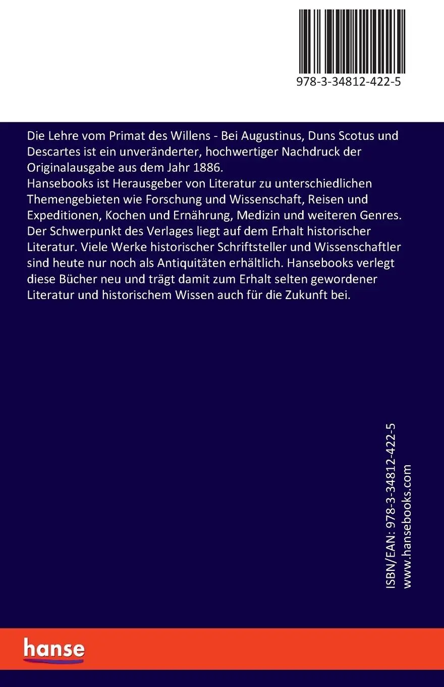 Rückseite: 9783348124225 | Die Lehre vom Primat des Willens | Wilhelm Kahl | Taschenbuch | 144 S.