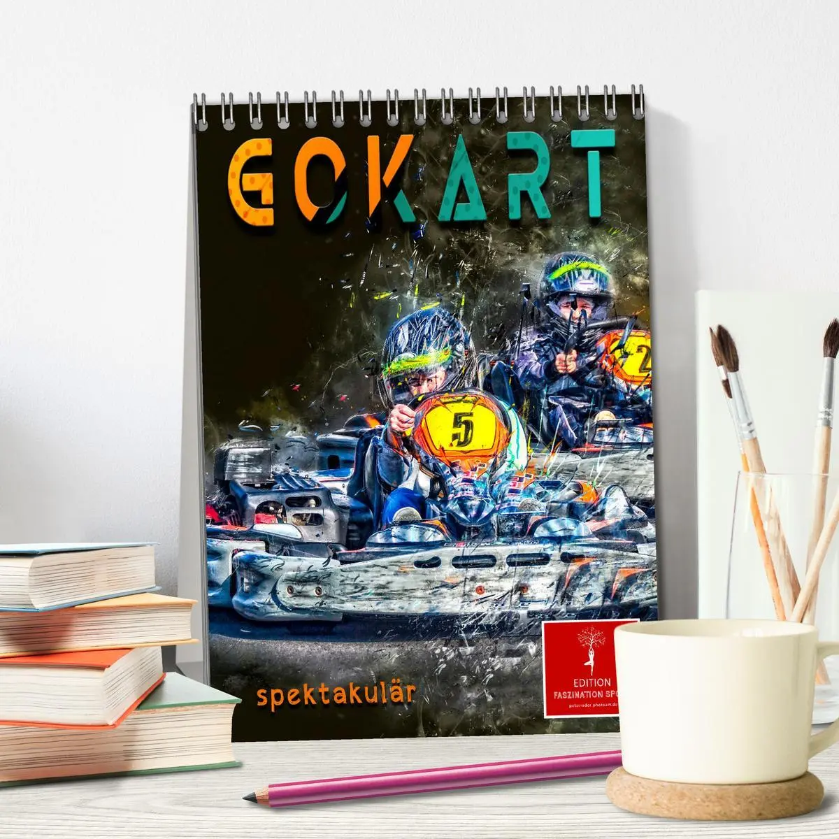 Bild: 9783516354225 | Gokart spektakulär (Tischkalender 2026 DIN A5 hoch), CALVENDO...