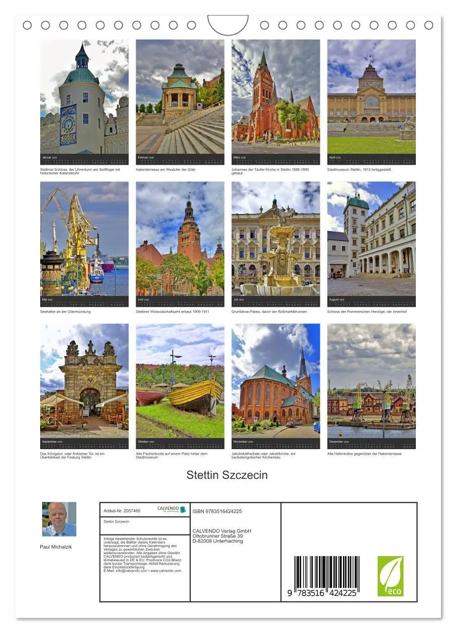 Bild: 9783516424225 | Stettin Szczecin (Wandkalender 2026 DIN A4 hoch), CALVENDO...