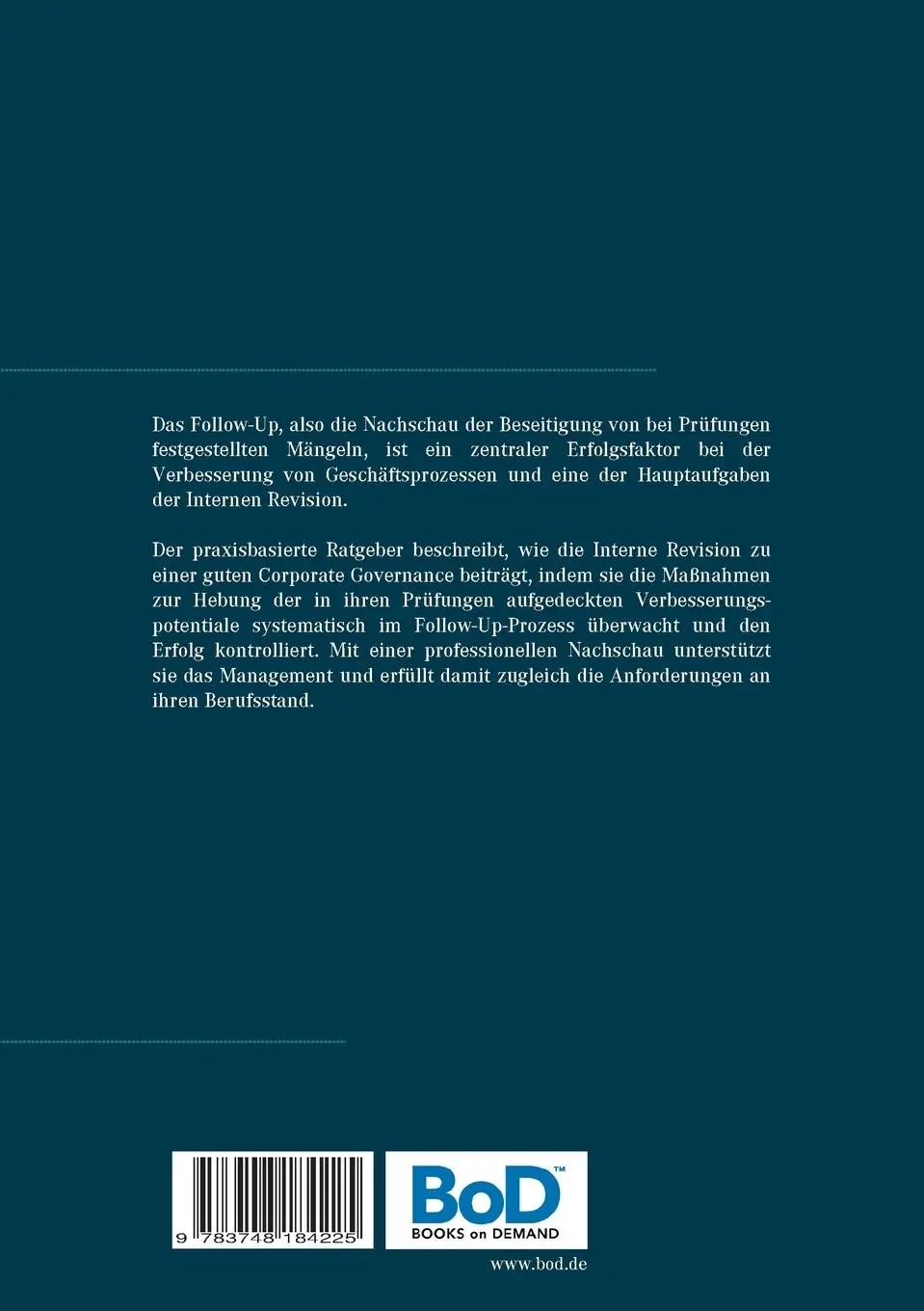 Rückseite: 9783748184225 | Das professionelle Follow-Up | Robert Düsterwald | Taschenbuch | 2018
