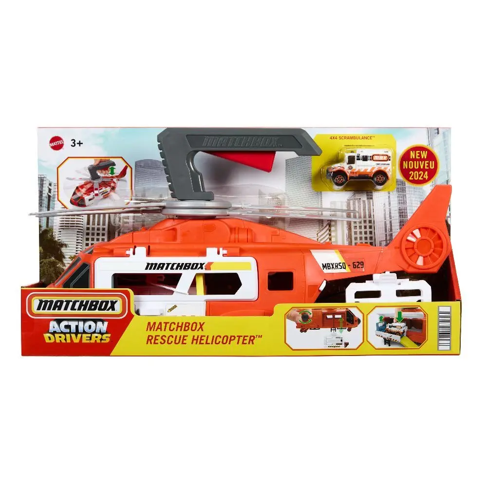 Cover: 194735234325 | Matchbox Rettungshubschrauber | Offene Verpackung | HXM74 | 2024