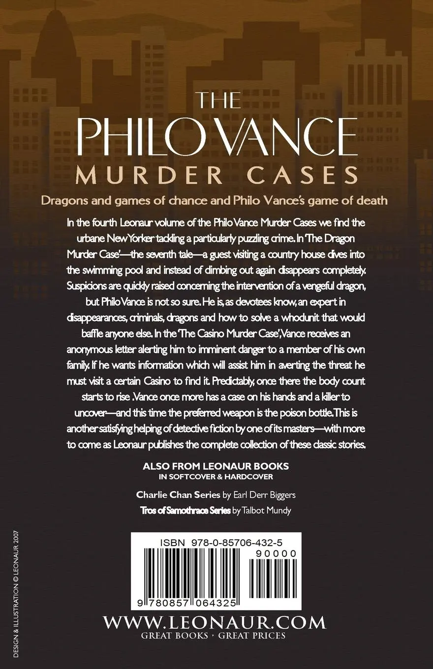 Rückseite: 9780857064325 | The Philo Vance Murder Cases | S. S. Van Dine | Taschenbuch | Englisch