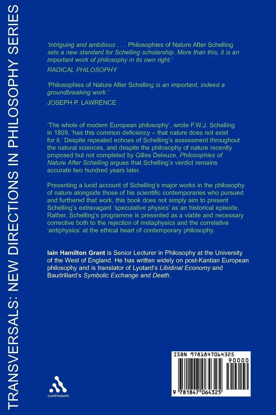 Rückseite: 9781847064325 | Philosophies of Nature After Schelling | Iain Hamilton Grant | Buch