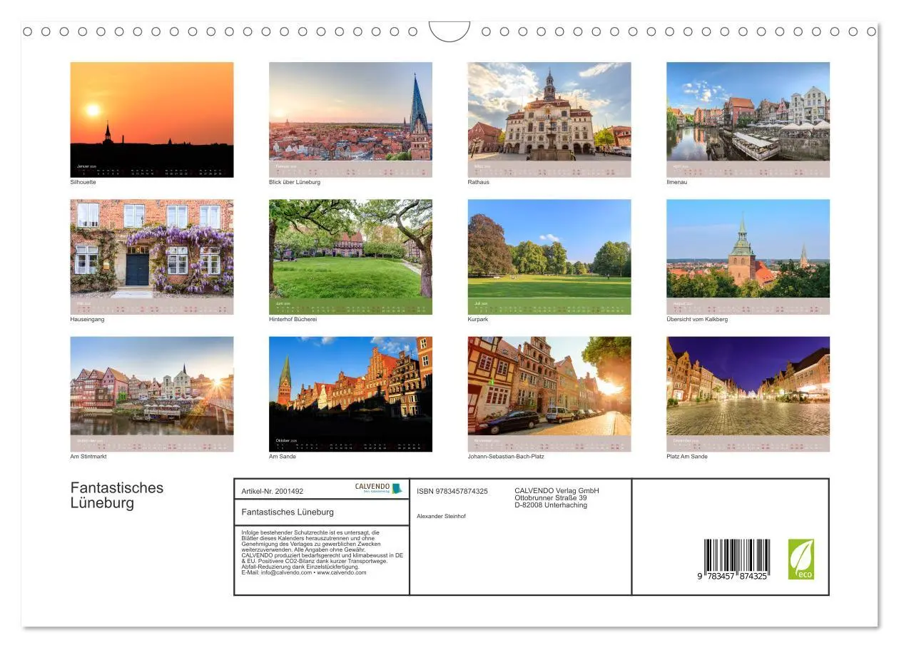 Bild: 9783457874325 | Fantastisches Lüneburg (Wandkalender 2026 DIN A3 quer), CALVENDO...