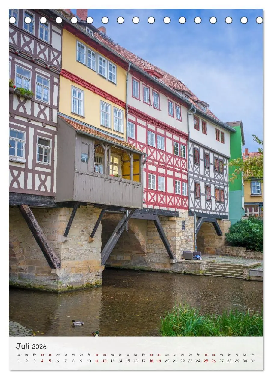 Bild: 9783516584325 | Erfurt - Zwischen Dom und Krämerbrücke (Tischkalender 2026 DIN A5...
