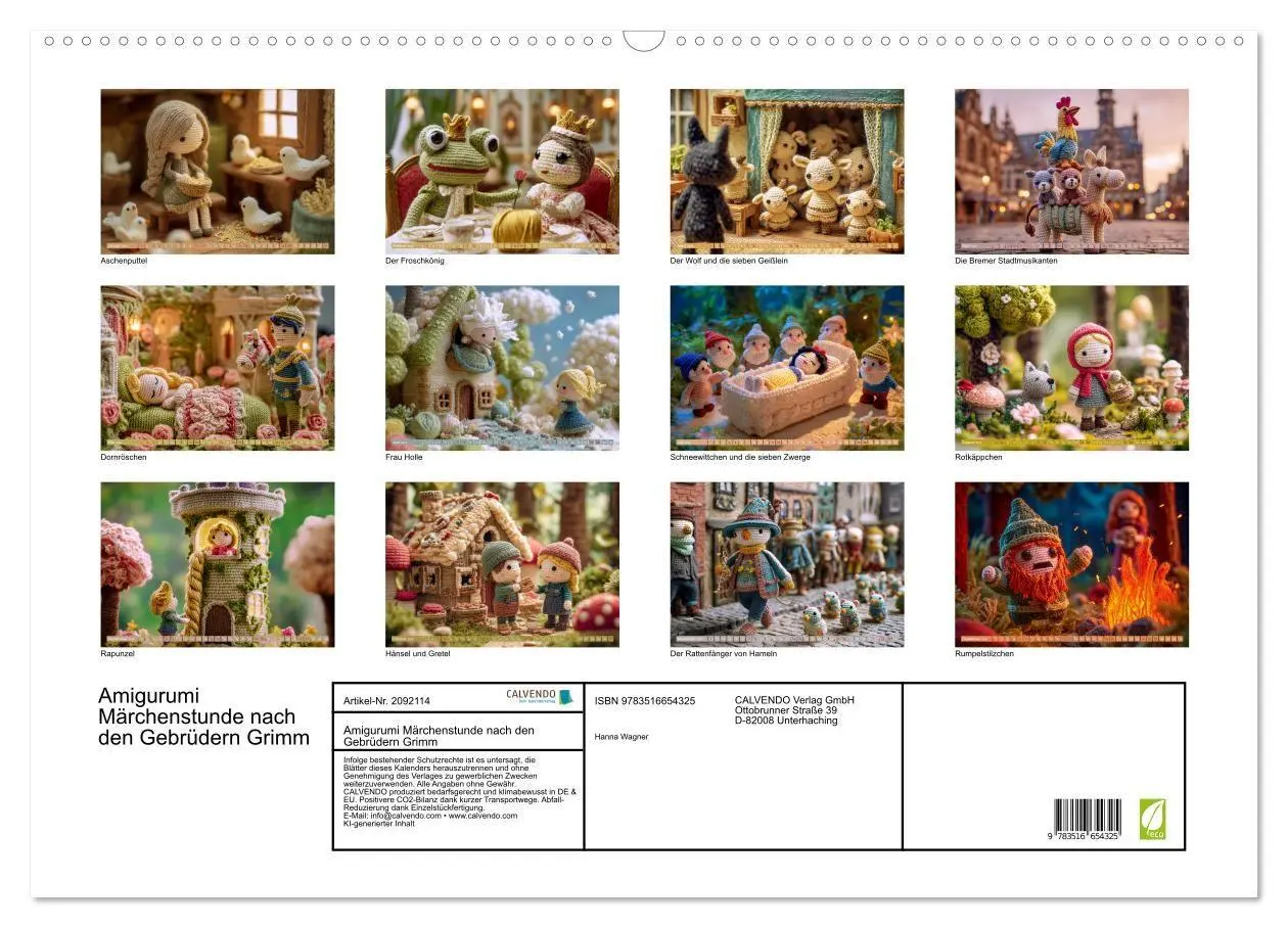 Bild: 9783516654325 | Amigurumi Märchenstunde nach den Gebrüdern Grimm (Wandkalender 2026...
