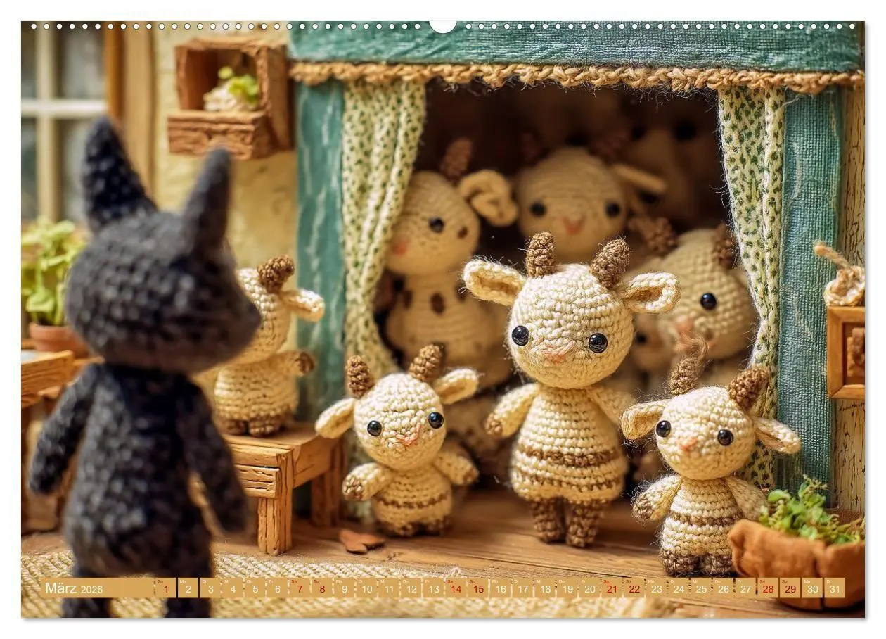 Bild: 9783516654325 | Amigurumi Märchenstunde nach den Gebrüdern Grimm (Wandkalender 2026...