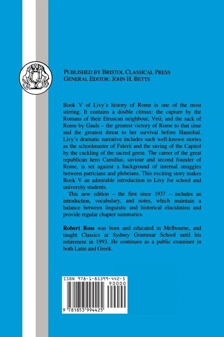 Rückseite: 9781853994425 | Livy | Book V | Livy | Taschenbuch | Kartoniert / Broschiert | 2013