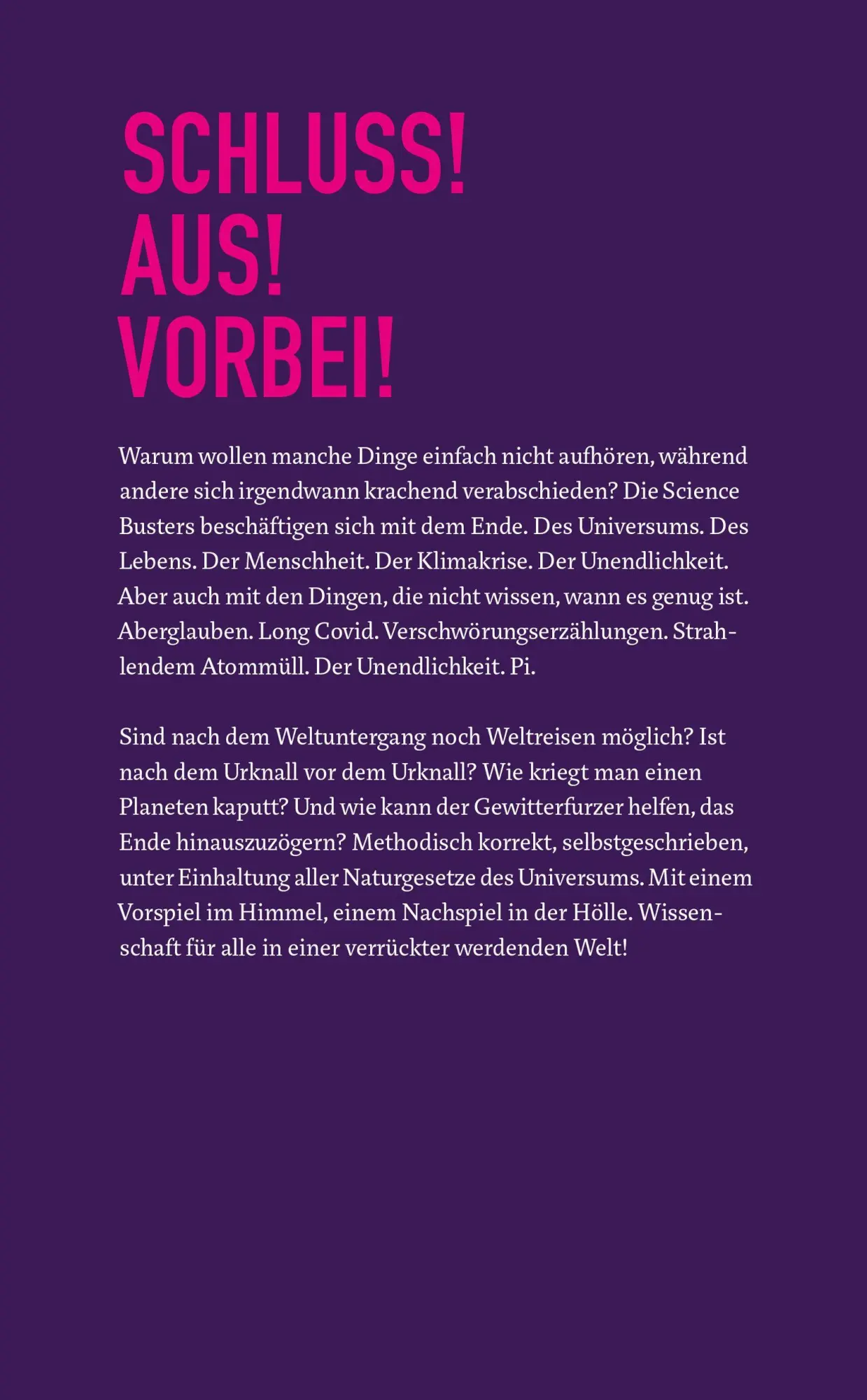 Bild: 9783446284425 | Aus! Die Wissenschaft vom Ende | Busters Science | Buch | 240 S.