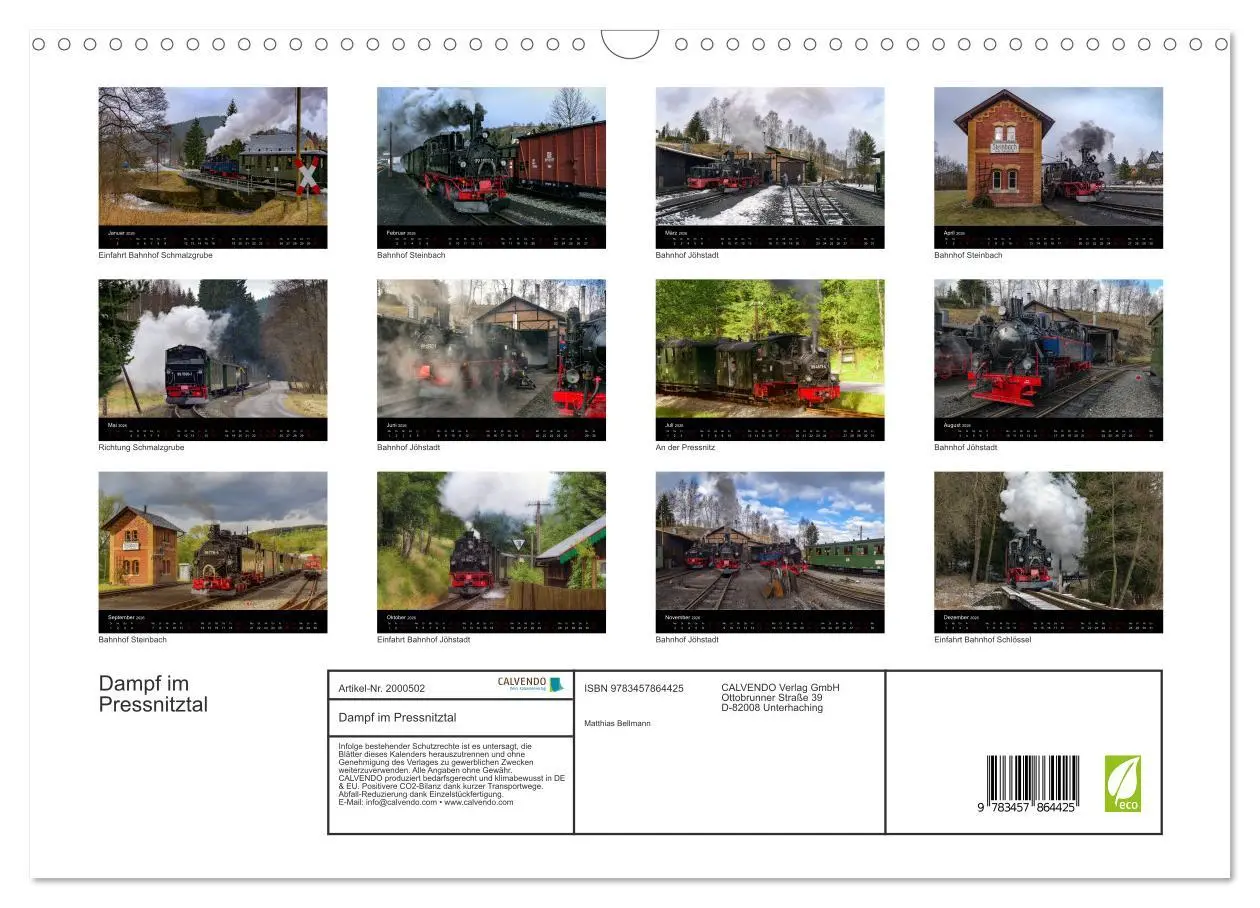 Bild: 9783457864425 | Dampf im Pressnitztal (Wandkalender 2026 DIN A3 quer), CALVENDO...