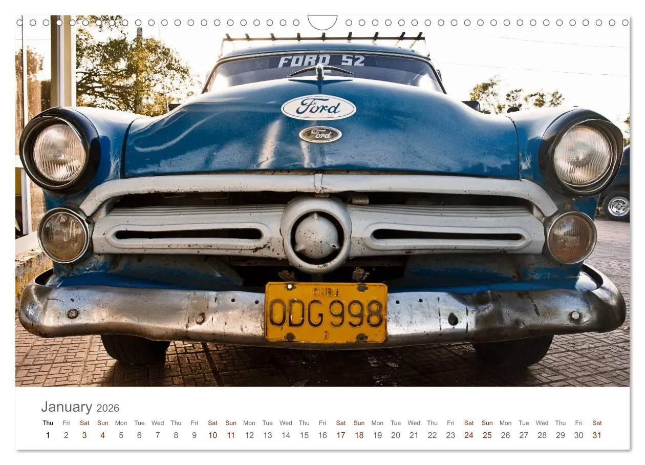 Bild: 9783516574425 | Cuban Cars (Wall Calendar 2026 DIN A3 landscape), CALVENDO 12 Month...